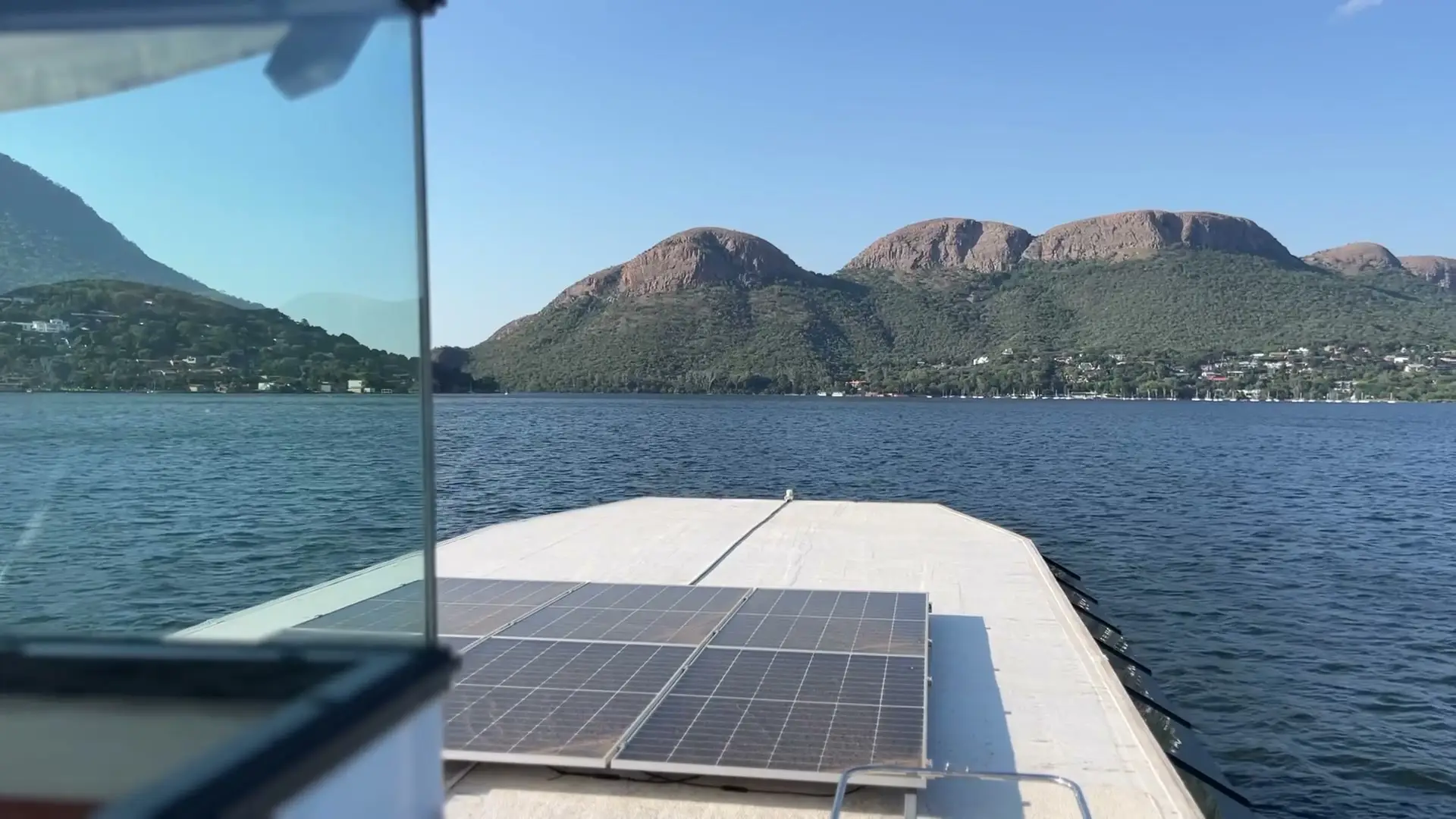The view forward from The Alba's deck towards the Magaliesberg
