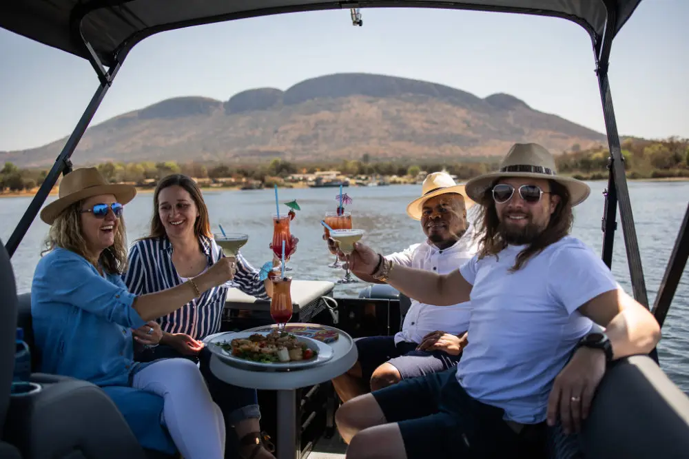Private pontoons on Hartbeespoort Dam